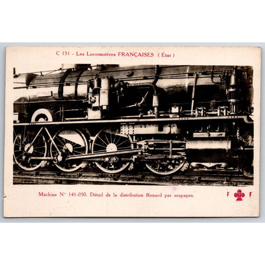French Railroad RPPC* Postcard Machine 141-050 C 151 c1910 F. Fleury
