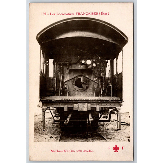 French Railroad RPPC* Postcard Machine 140-1250" Series #192 c1910 F. Fleury