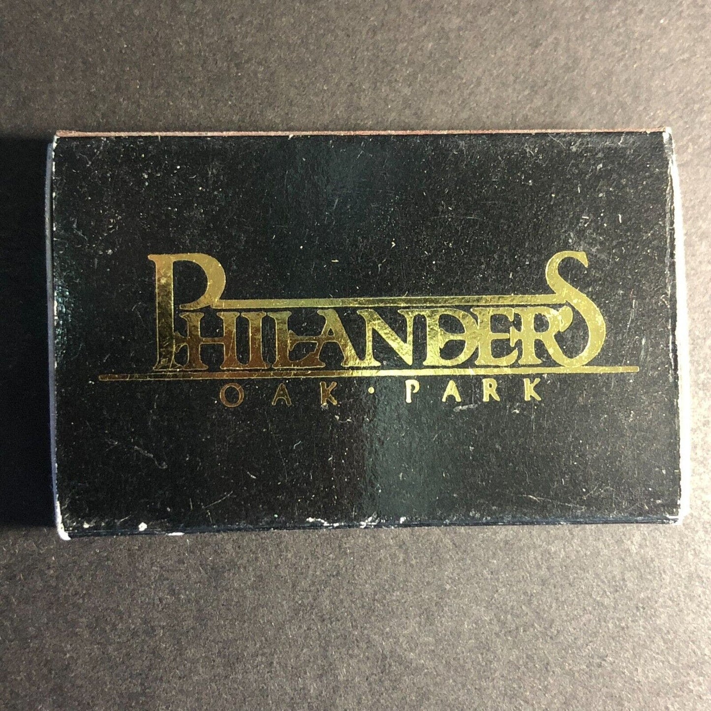 Philander Restaurant Oak Park, IL Matchbox Matchbook c1980's Scarce