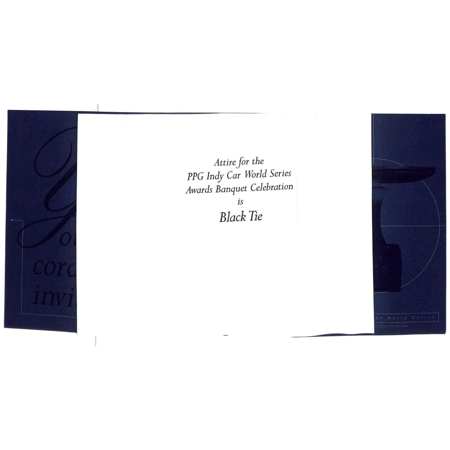 1996 PPG Indy Car World Series Awards Banquet Invitation RSVP - Racing - Scarce