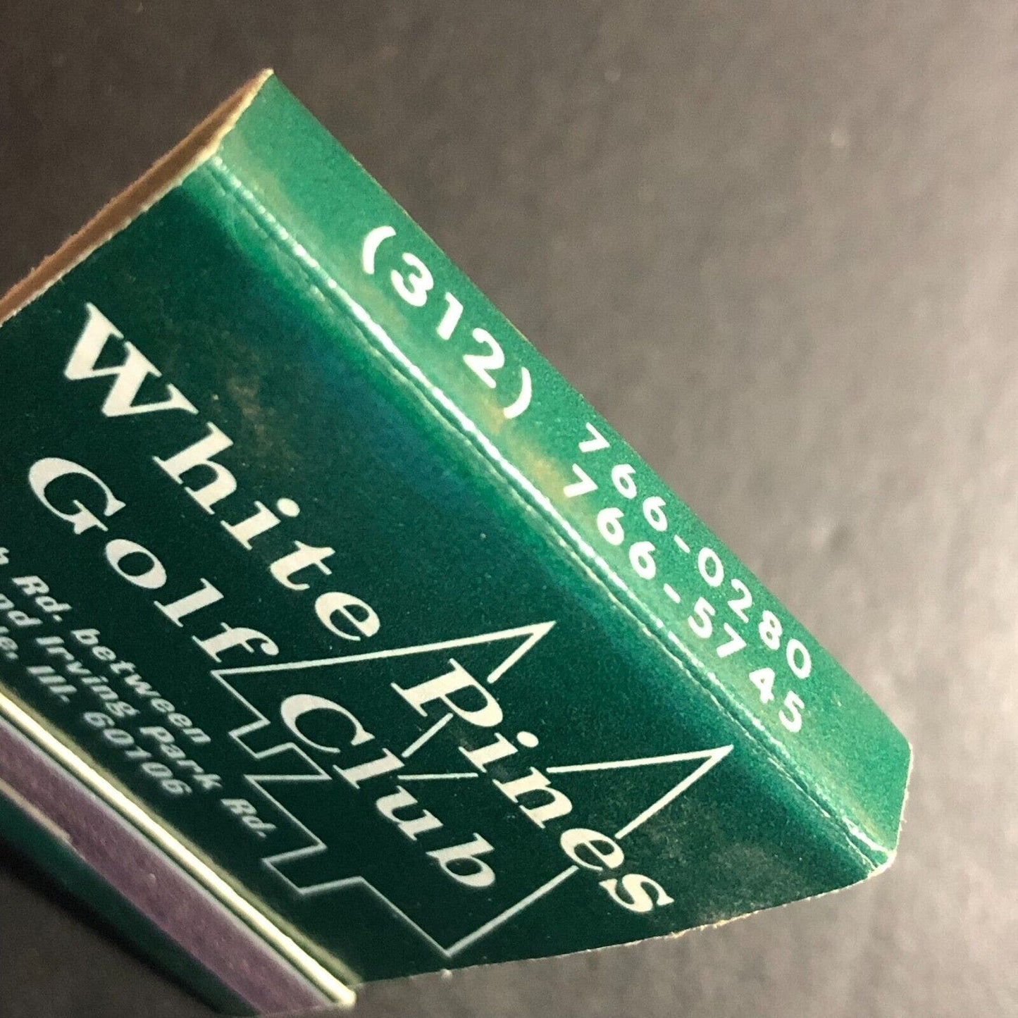 White Pines Gold Club Bensenville, IL Matchbook c1974-84 w/ Swinging Golfer