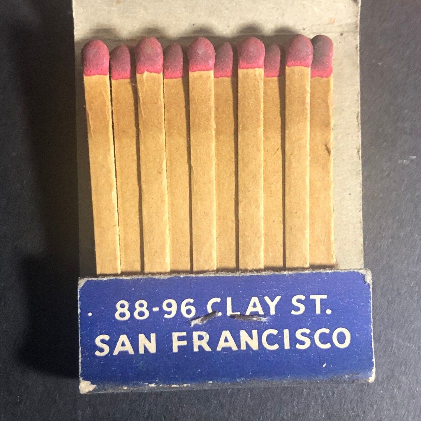 General Ship Supply SF, CA c1940's 20 Stick Bottom Strike Matchbook Very Scarce