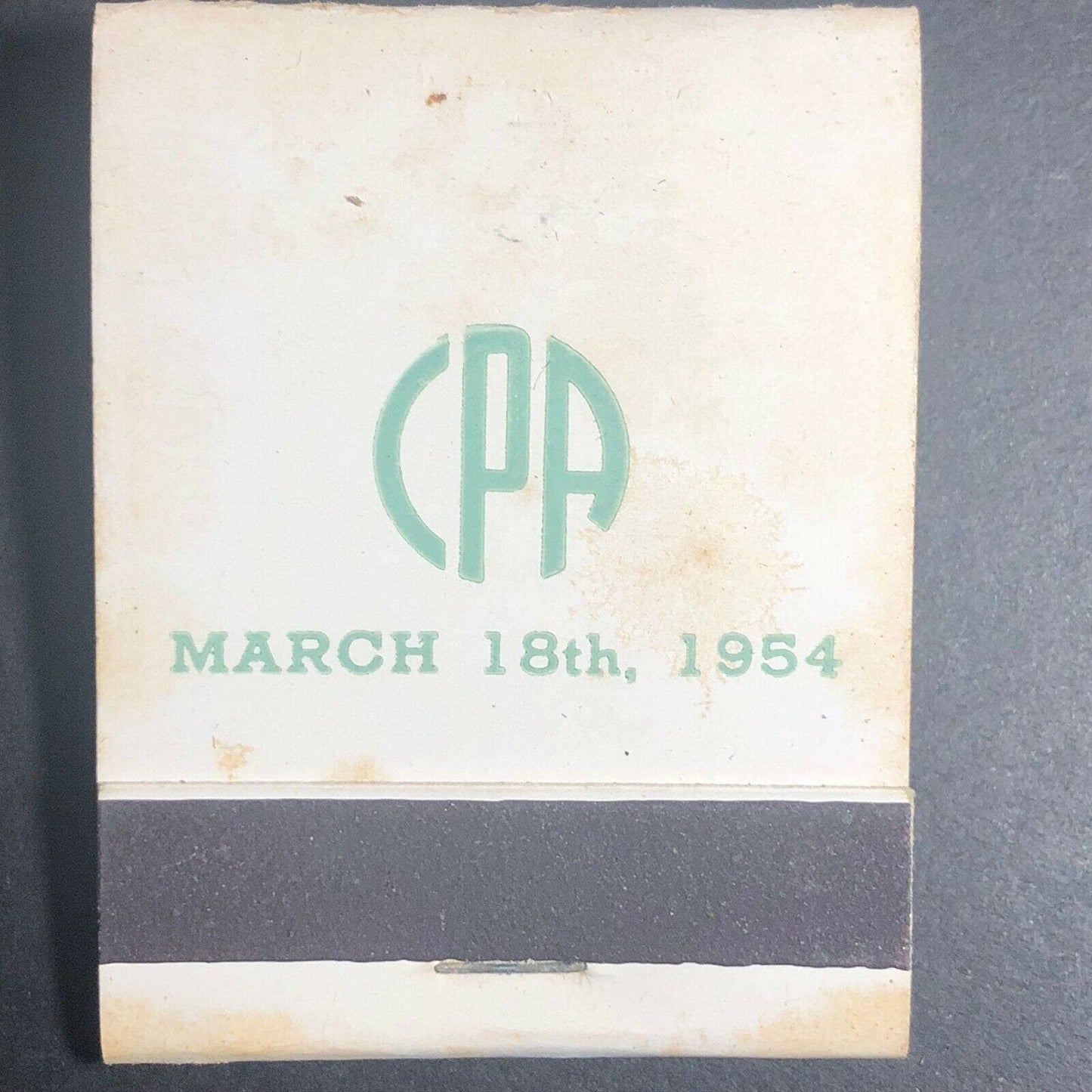 Full Matchbook - "CPA March 18th 1954"