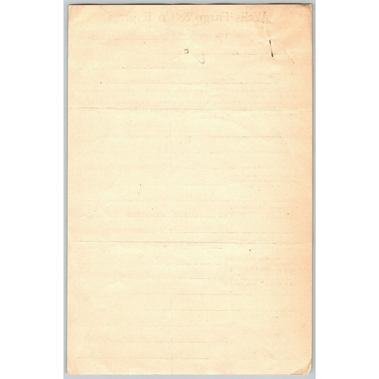 1913 Wells Fargo Express Employment Reference / Testimony Form Grass Valley, ORE