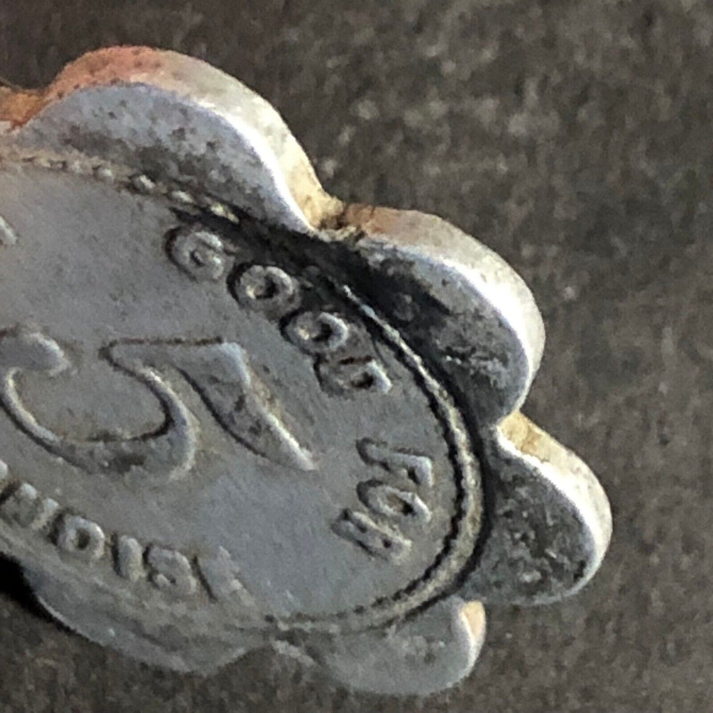 Max Bruckner Gen Mdse Platte Center, NEB G/F 5 Alum Scalloped Token 23mm Scarce