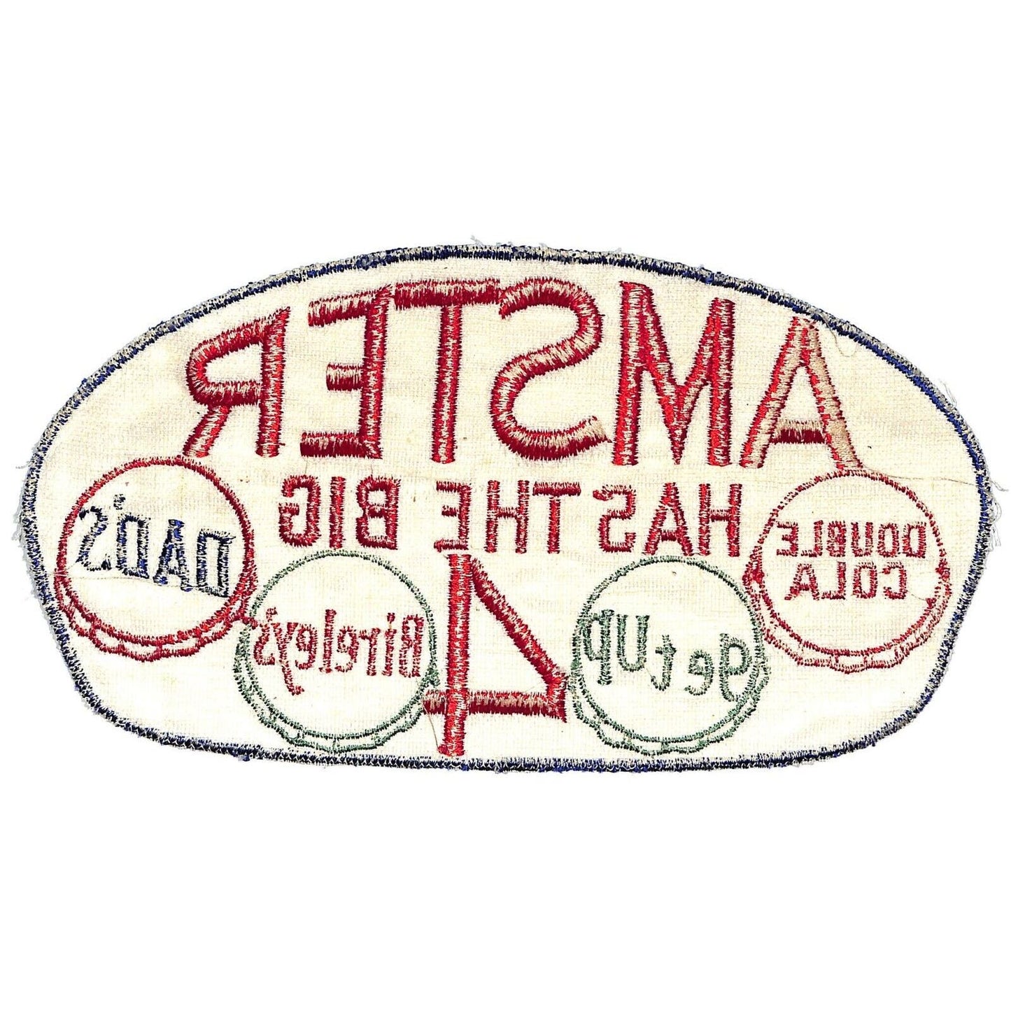 Amster Beverage Co. Cleveland Embroidered Soda Patch c1950's VGC Very Scarce