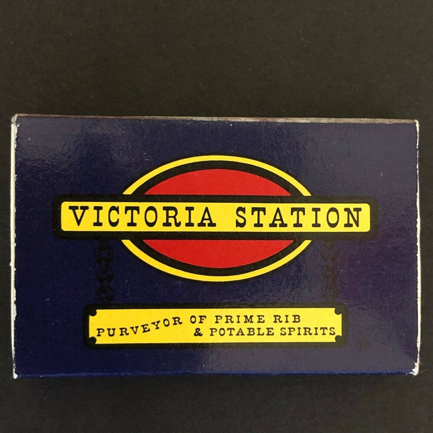 c1990's Vintage Wooden Matchbox / Matchbook "Victoria Station" San Francisco