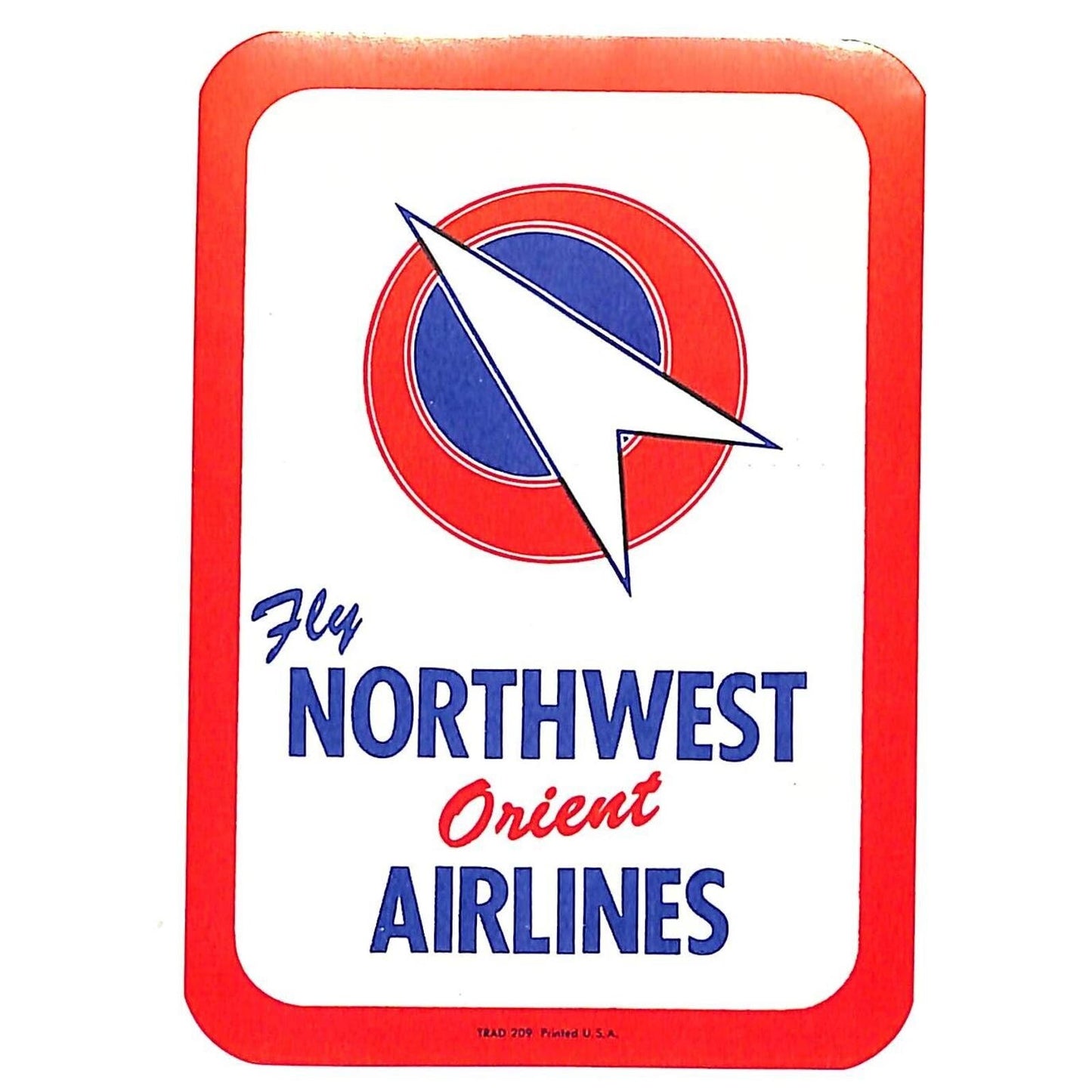 Fly Northwest Airlines Orient Airline Gum Label VGC