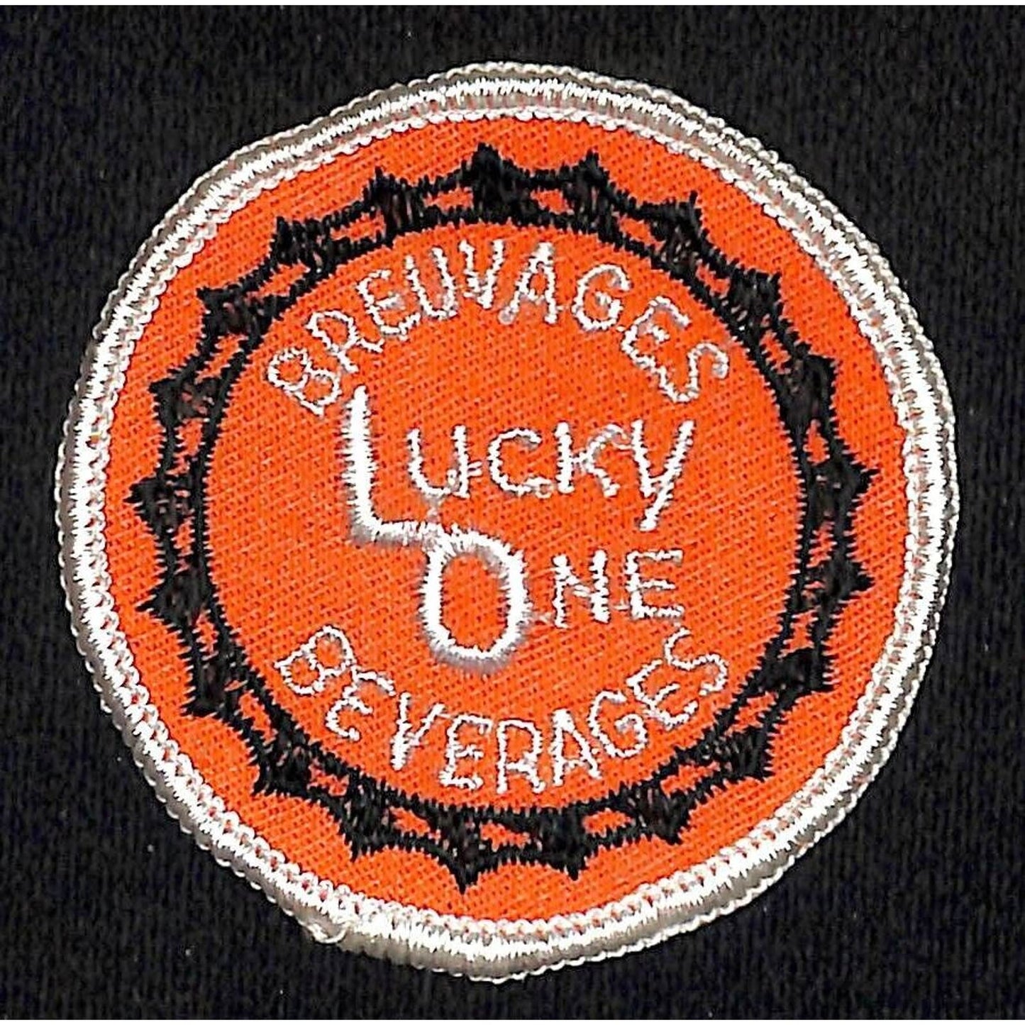 Lucky One Beverages Breuvages Canada - Embroidered Soda Patch c1950's-1960's VGC