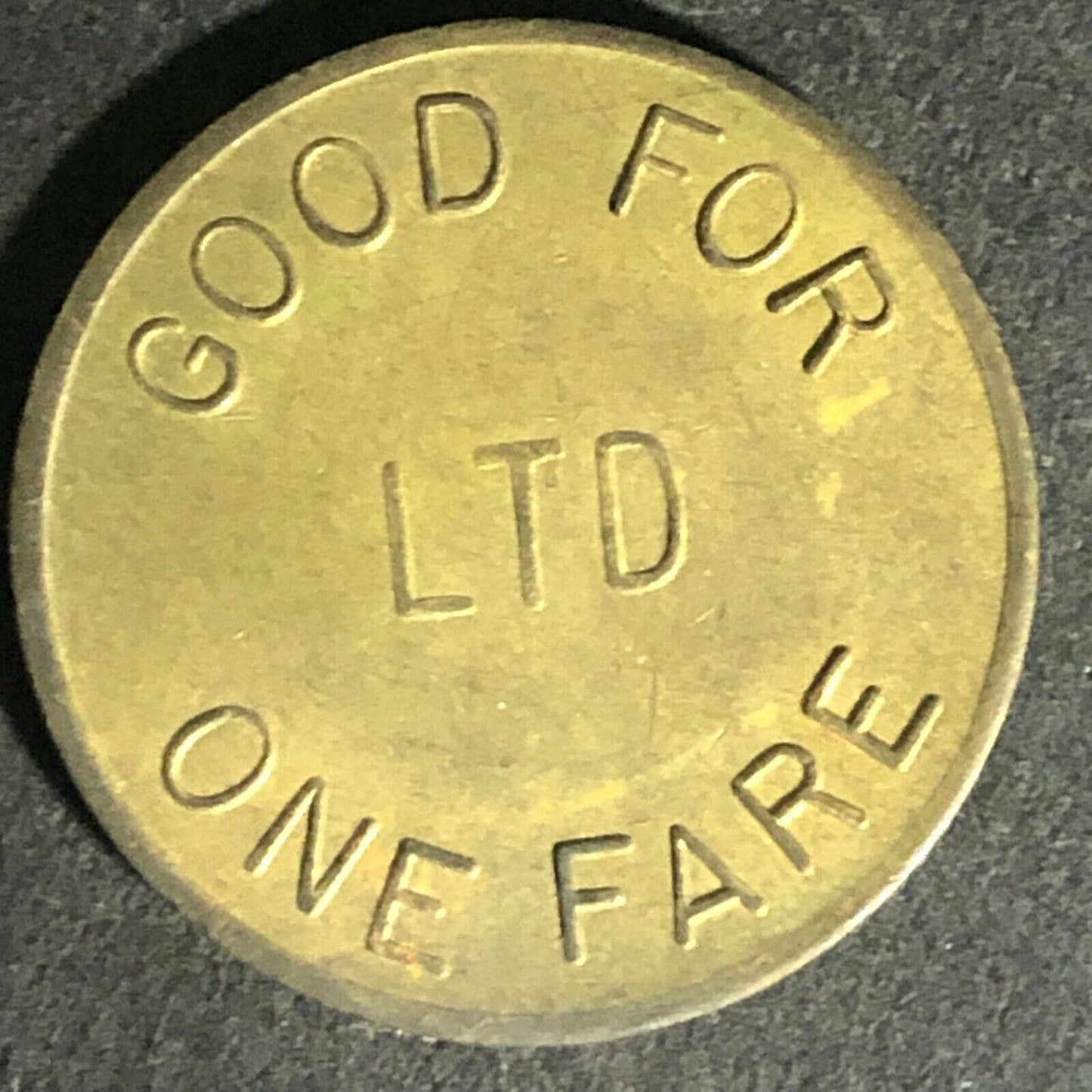 Vintage Lane Transit District Eugene ORE G/F One Fare Transit Token 22.75mm
