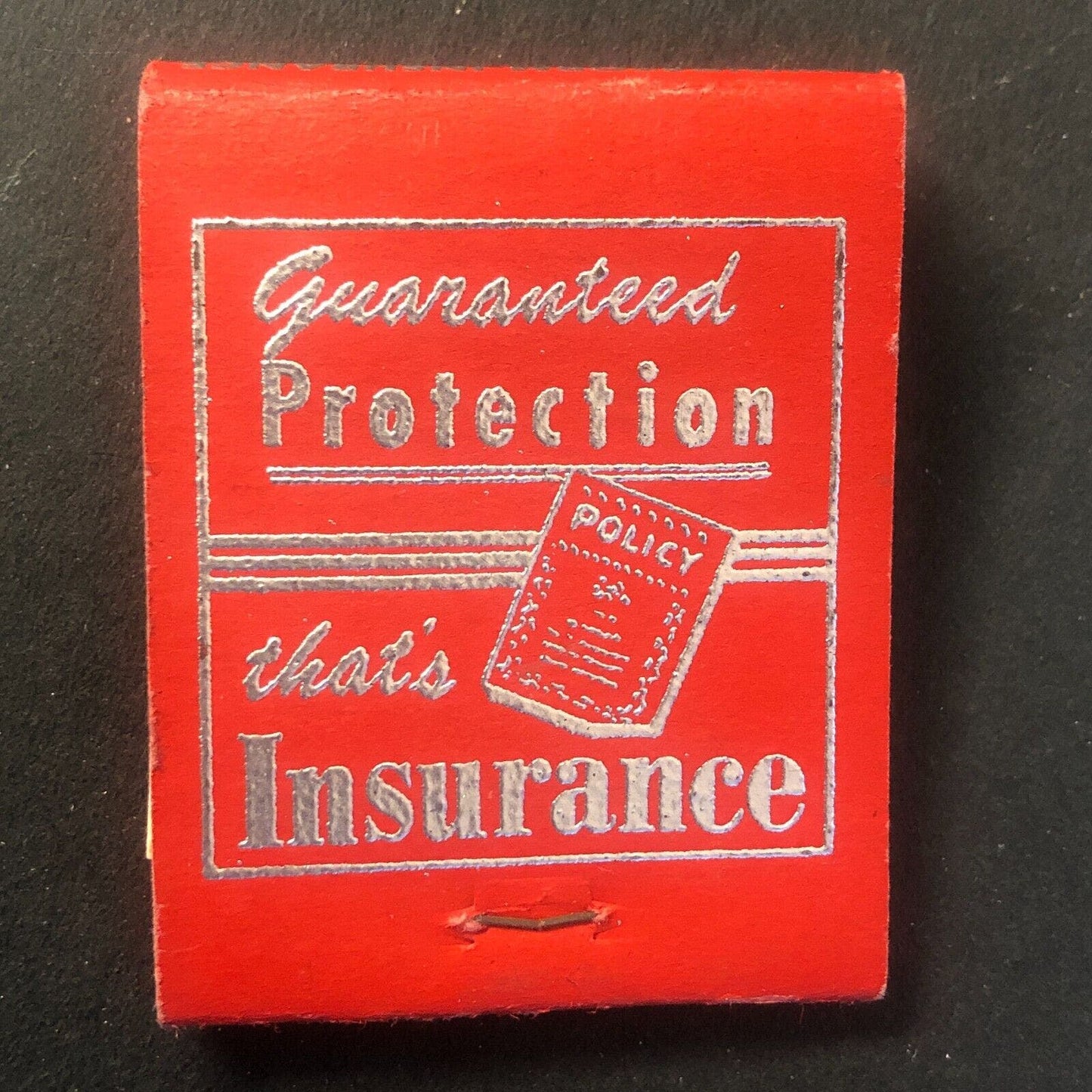 Wisconsin Farmers Insurance Co. Juneau, WI Vintage Full Matchbook c1950's VGC