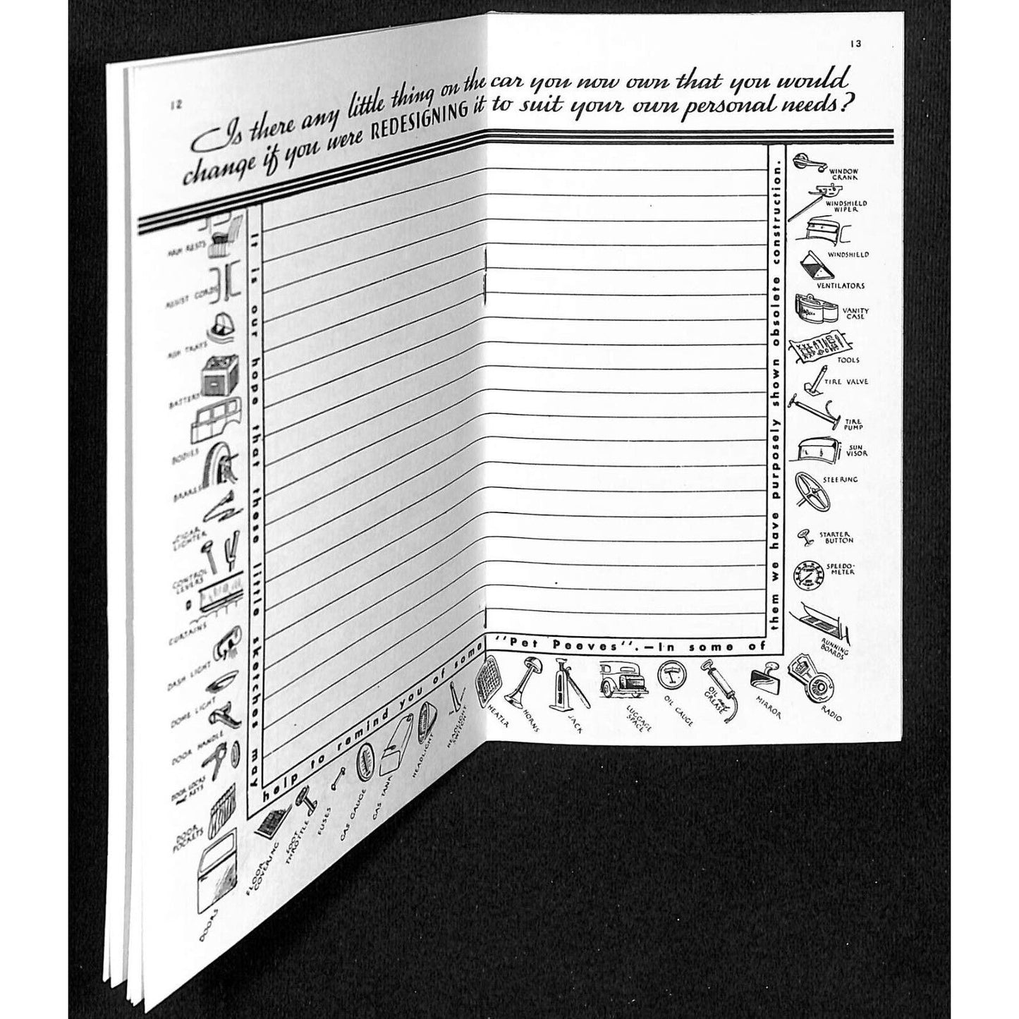 GM Customer Research Questionnaire Booklet 23pp 1934 Chicago World's Fair* VGC