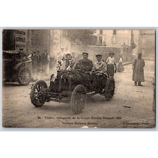 Auto Racing Postcard c1910 "Voiture Richard Brasier" Unposted Scarce