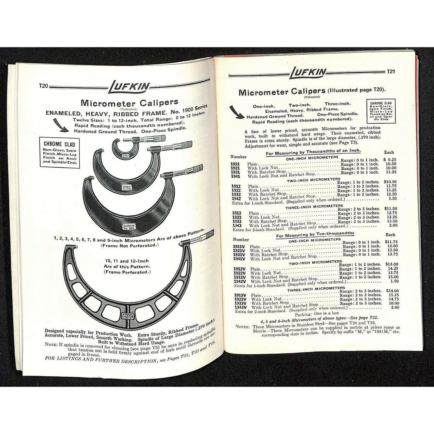 Vintage c1949 Lufkin Precision Tools Catalog No. 7 - 144pp. VGC