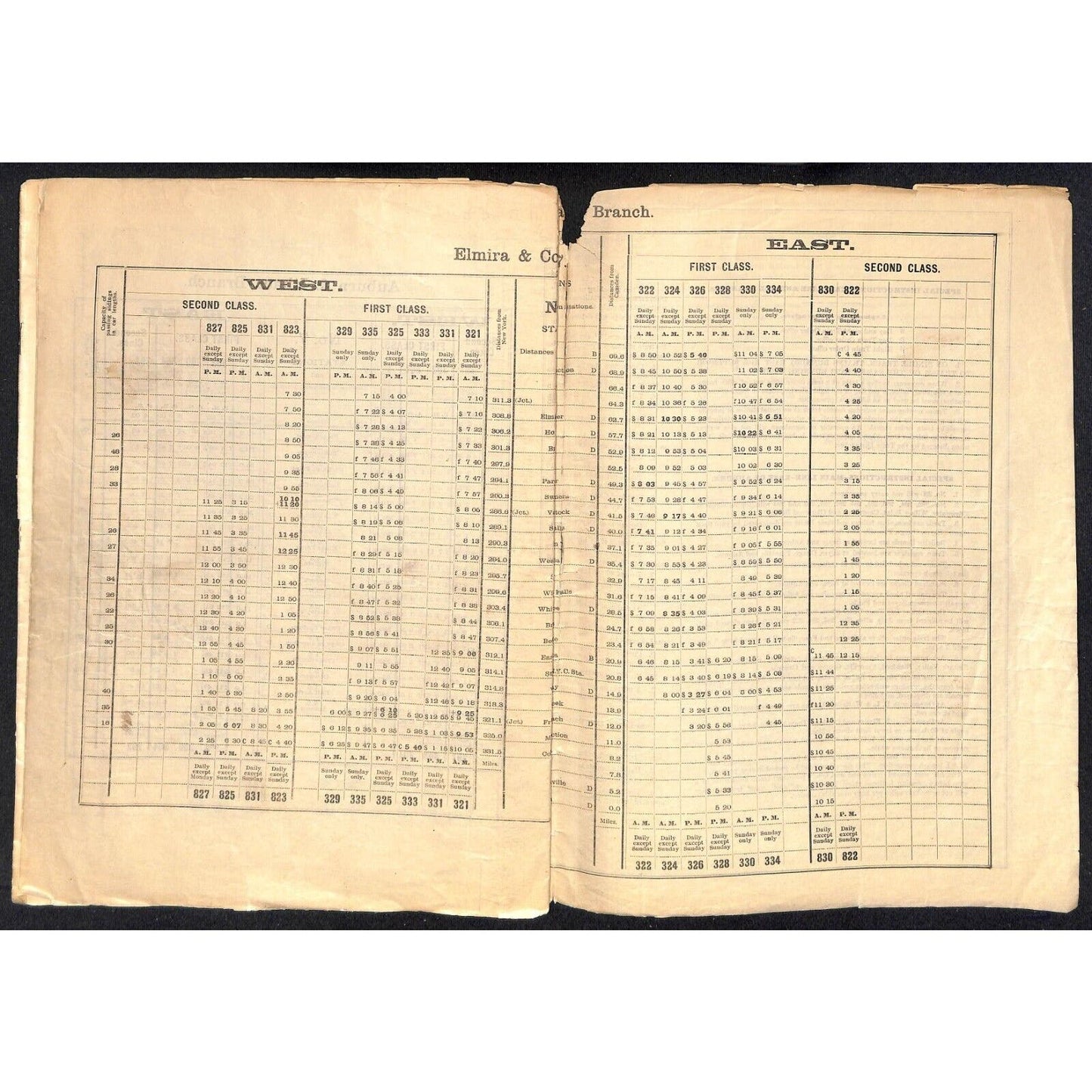 1911 Lehigh Valley Railroad Auburn Div. GOV'T / Employe Time Table 8pp Scarce