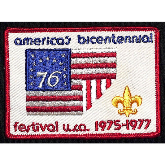 BSA Patch America's Bicentennial Flag Festival U.S.A. 1975-77 Boy Scouts NOS