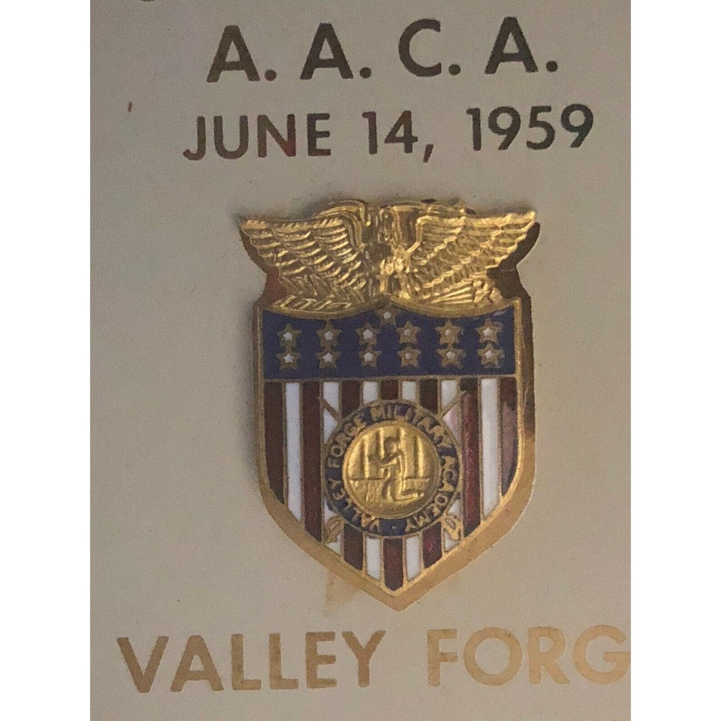 1959 Brass Metal AACA Spring Meet auto Show Valley Forge Wayne, PA Dash Plaque