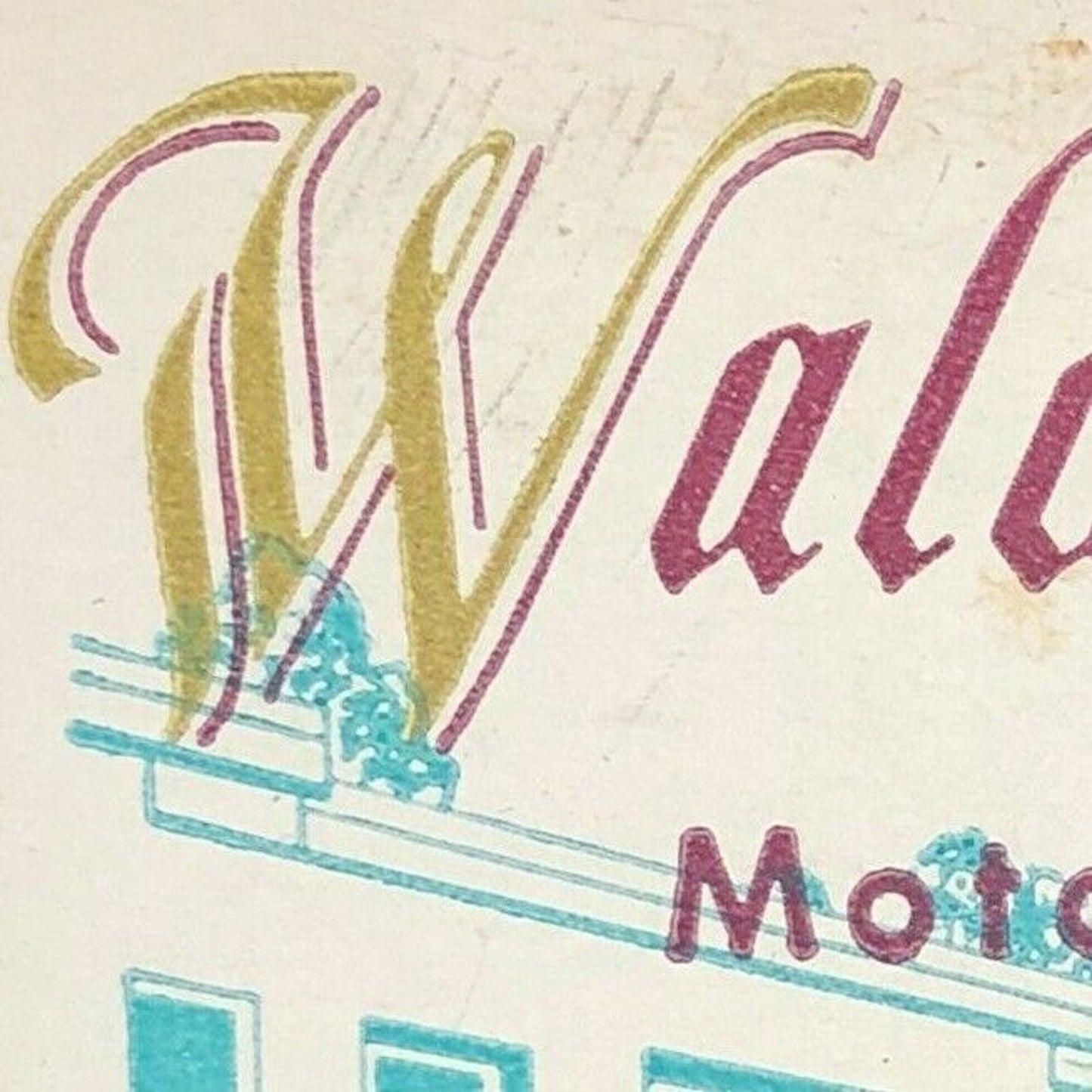 Scarce 1940's-50's Full Matchbook - Waldorf Motor Court - Waldorf, MD