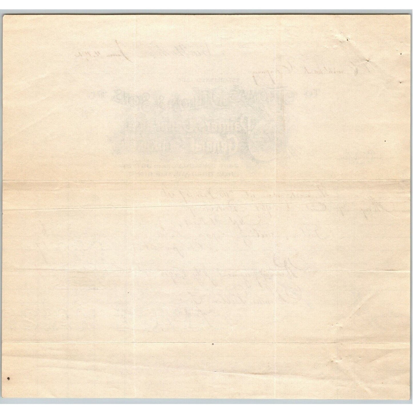 1915 Thomas Dillon & Sons Painters Decorators Billhead Letterhead Broadway NYC