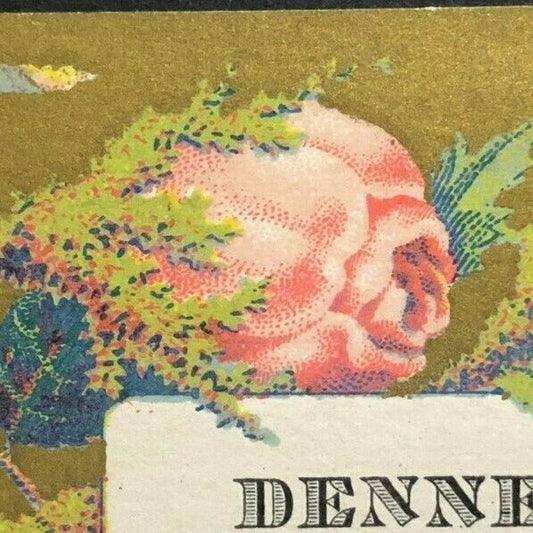 Denne & Co. San Jose Floral - Small Victorian Gilt Trade Card