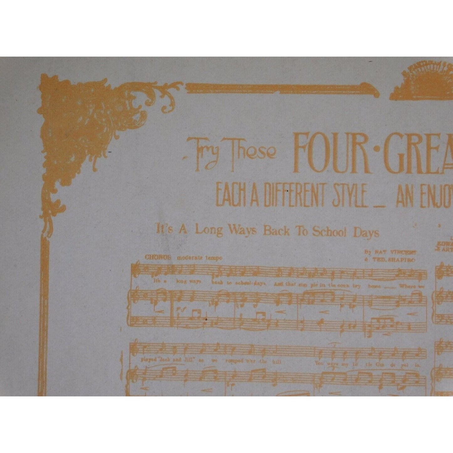 WWI Sheet Music - "Oh, Moon Of The Summer Night - Tell My Mother Her Boy's All..