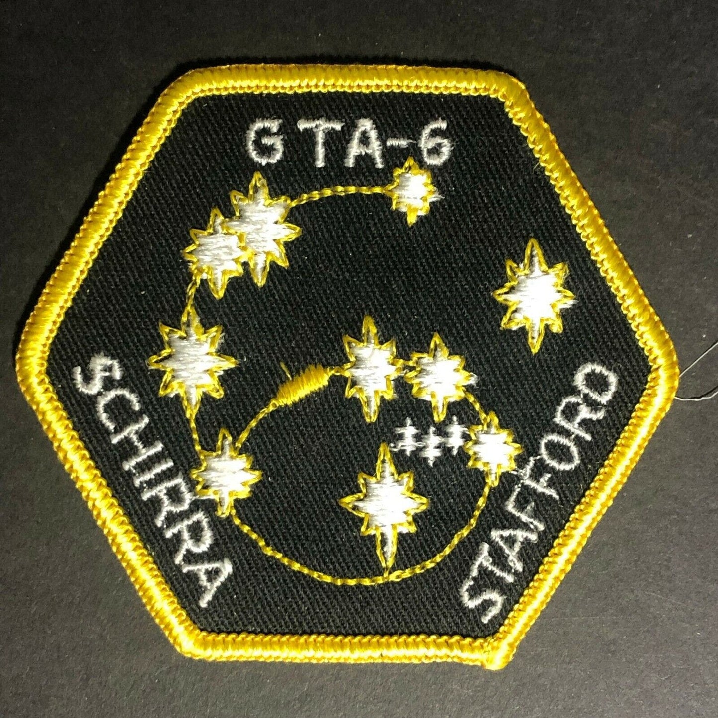 Vintage NASA (Gemini) GTA-6 Schirra Stafford Embroidered Patch