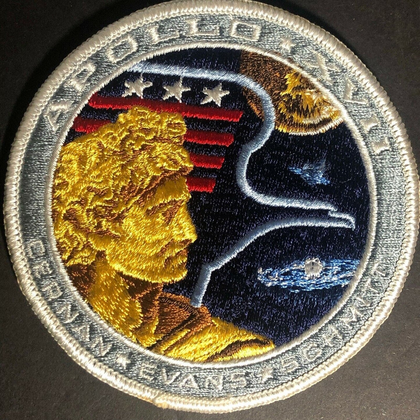 Vintage NASA Apollo XVII 17 - Cernan Evans Schmitt Embroidered Patch