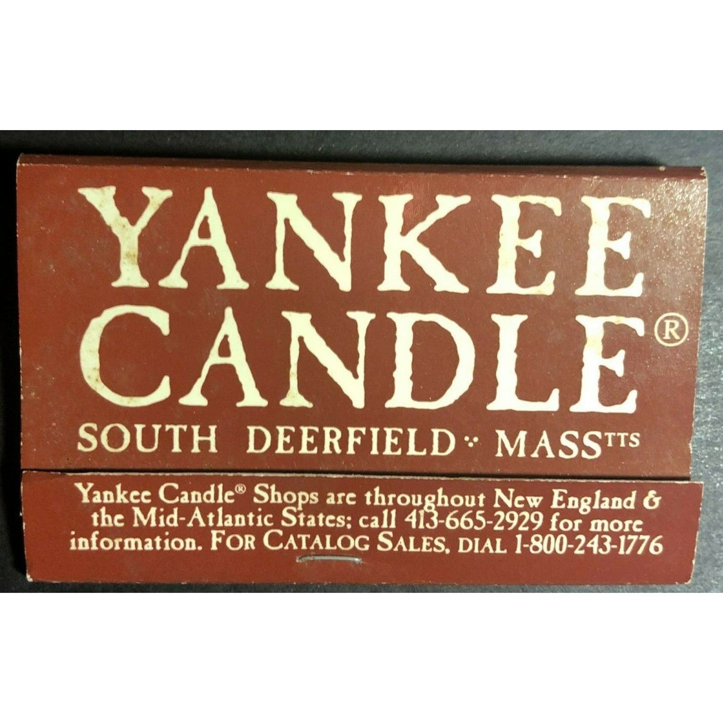 80's Full Matchbook "Yankee Candle" South Deerfield, MA