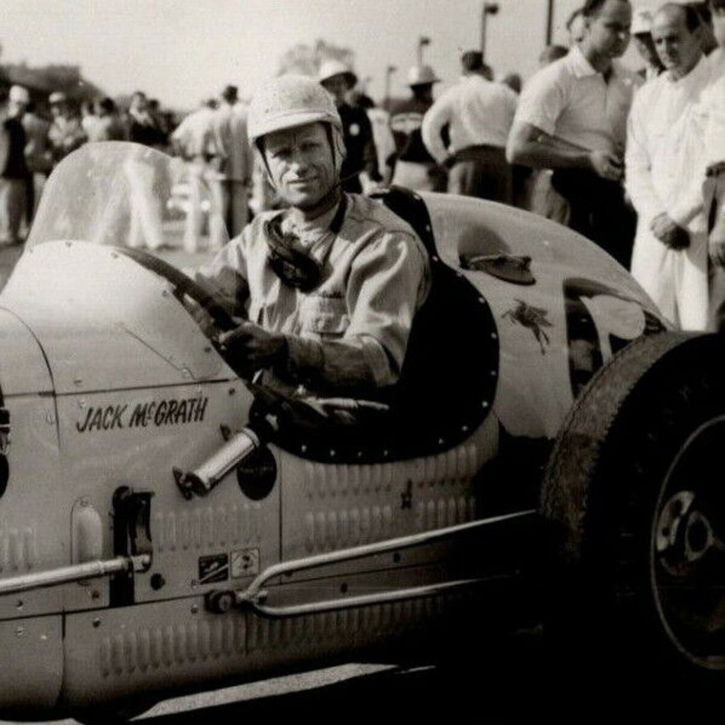 Indy 500 RPPC Postcard "1953 Jack McGrath" Official Race Photo Unposted VGC