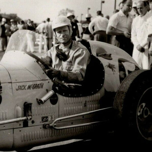 Indy 500 RPPC Postcard "1953 Jack McGrath" Official Race Photo Unposted VGC