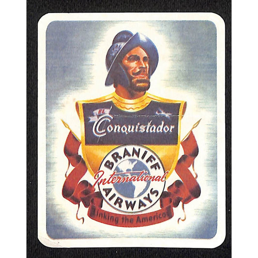 Braniff Airways Wheaties Cereal Conquistador Gum Label c1955