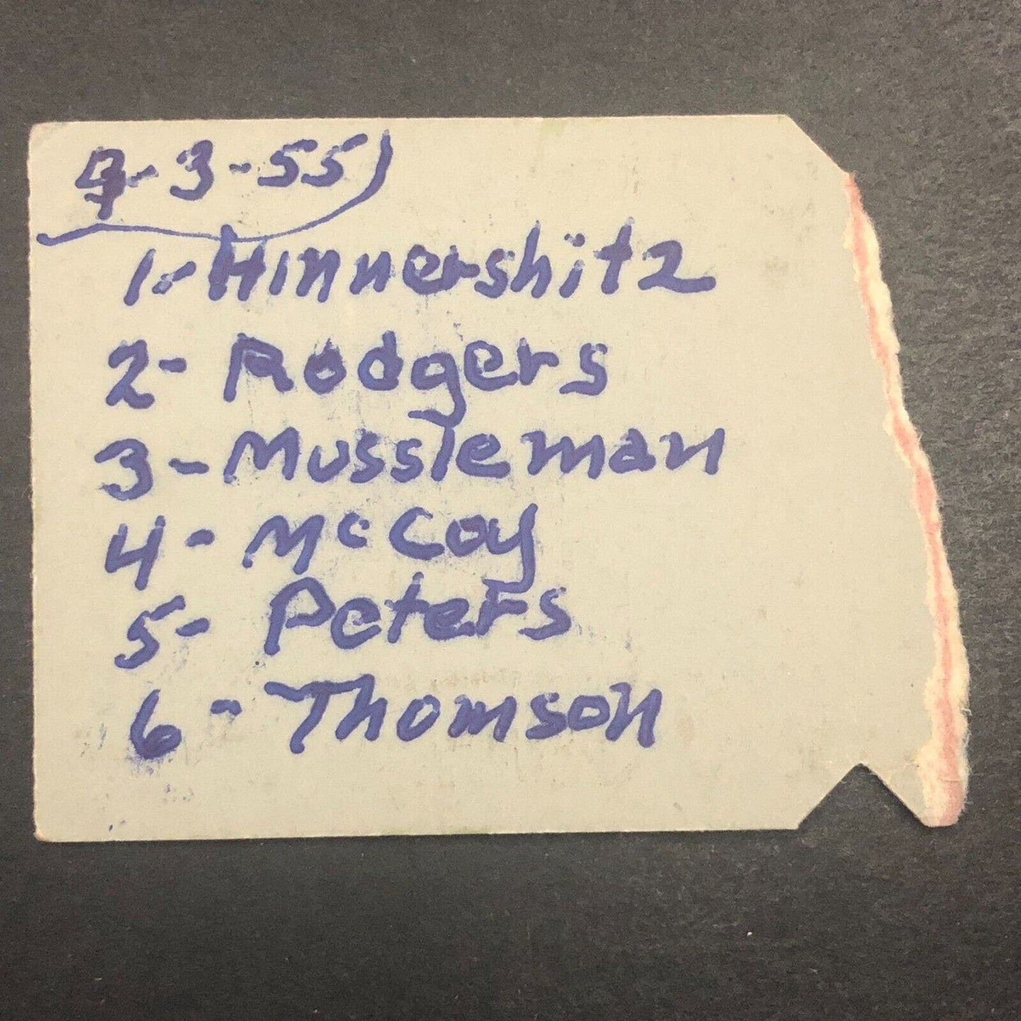 Reading Fair Speedway 3/27 1955 Auto Racing Rain Check Ticket Stub Hinnershitz