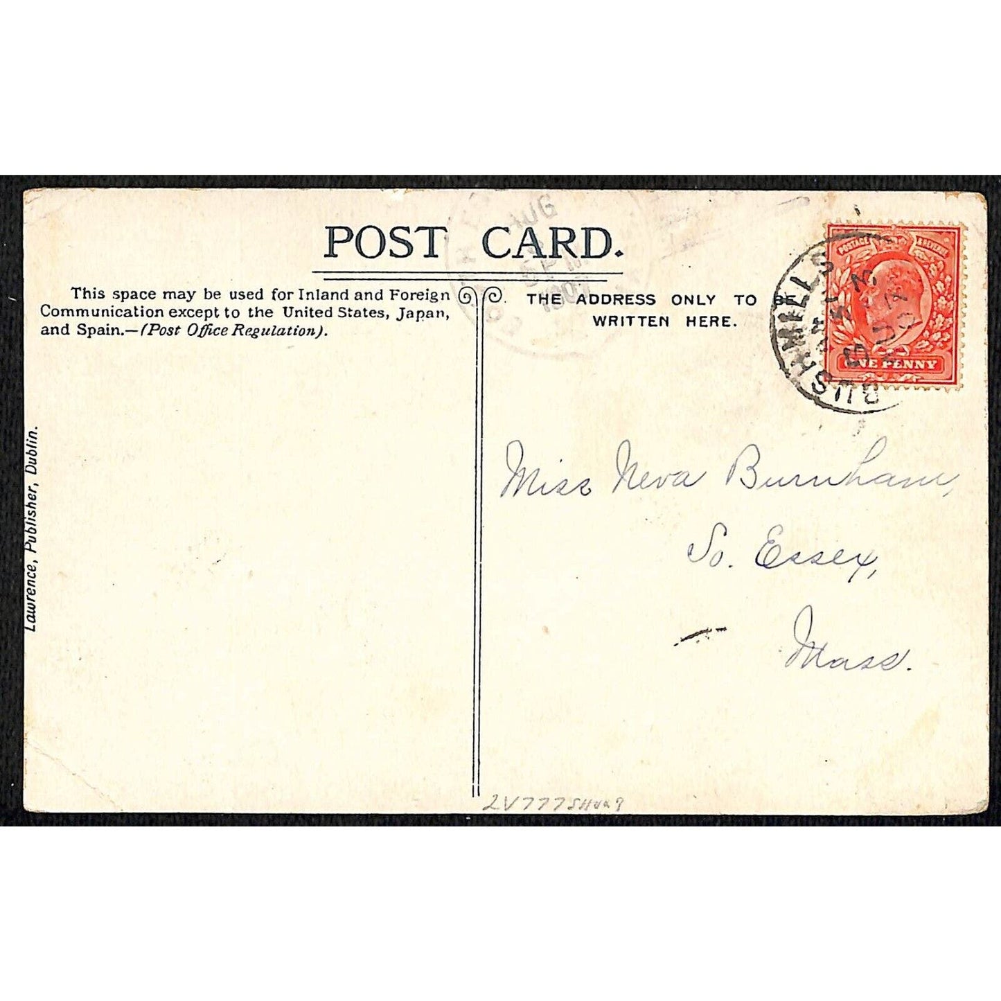 Irish Postcard "Wishing Chair Giant's Causeway Co. Antrim," c1907
