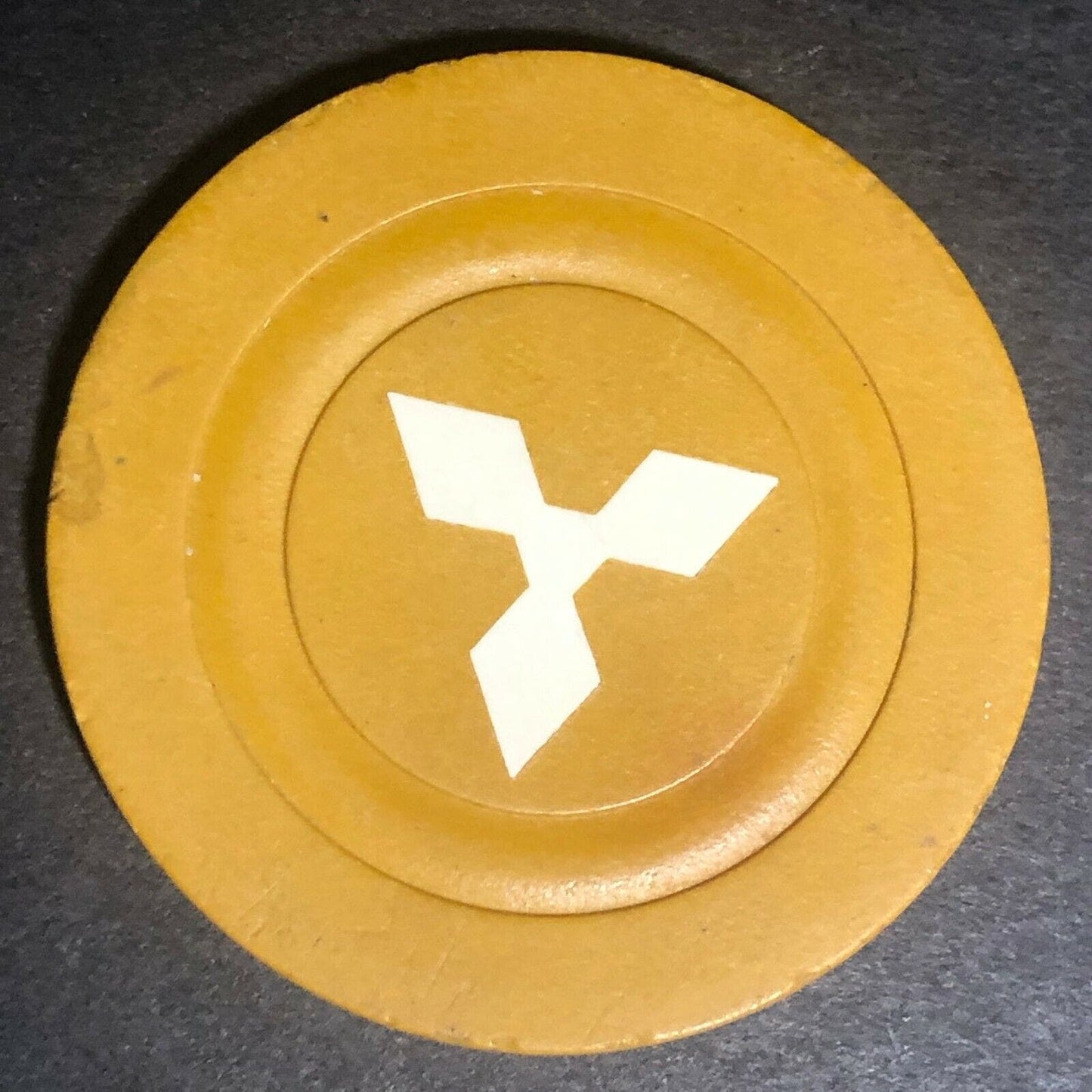 Vintage Monarch Tri-Star Design Clay Poker Chip - Eisenstadt Collection
