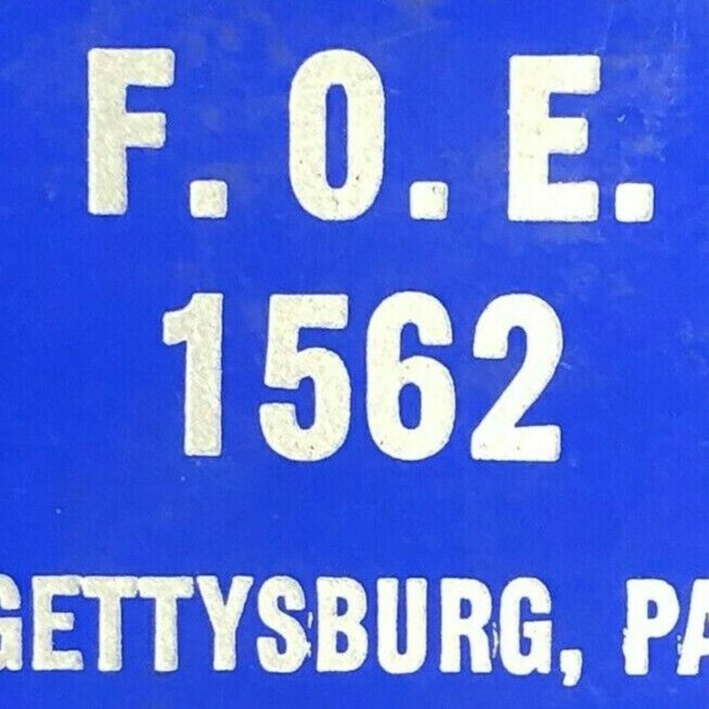 1950's Full Matchbook - F.O.E. 1562 (Fraternal Order of Eagles) Gettysburg, PA