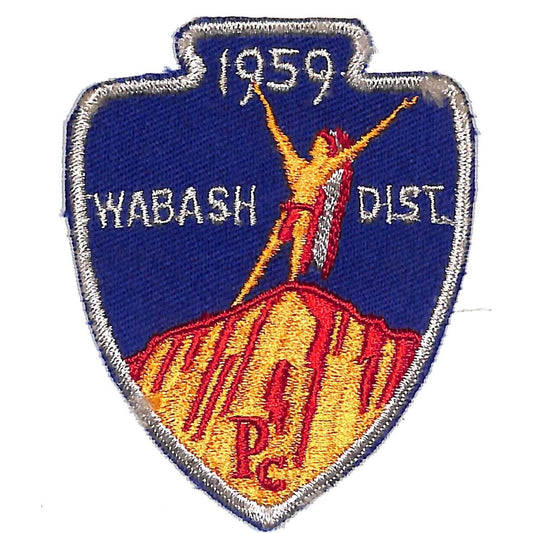 BSA Patch Wabash District 1959 Piankeshaw Council Arrowhead Scarce VGC