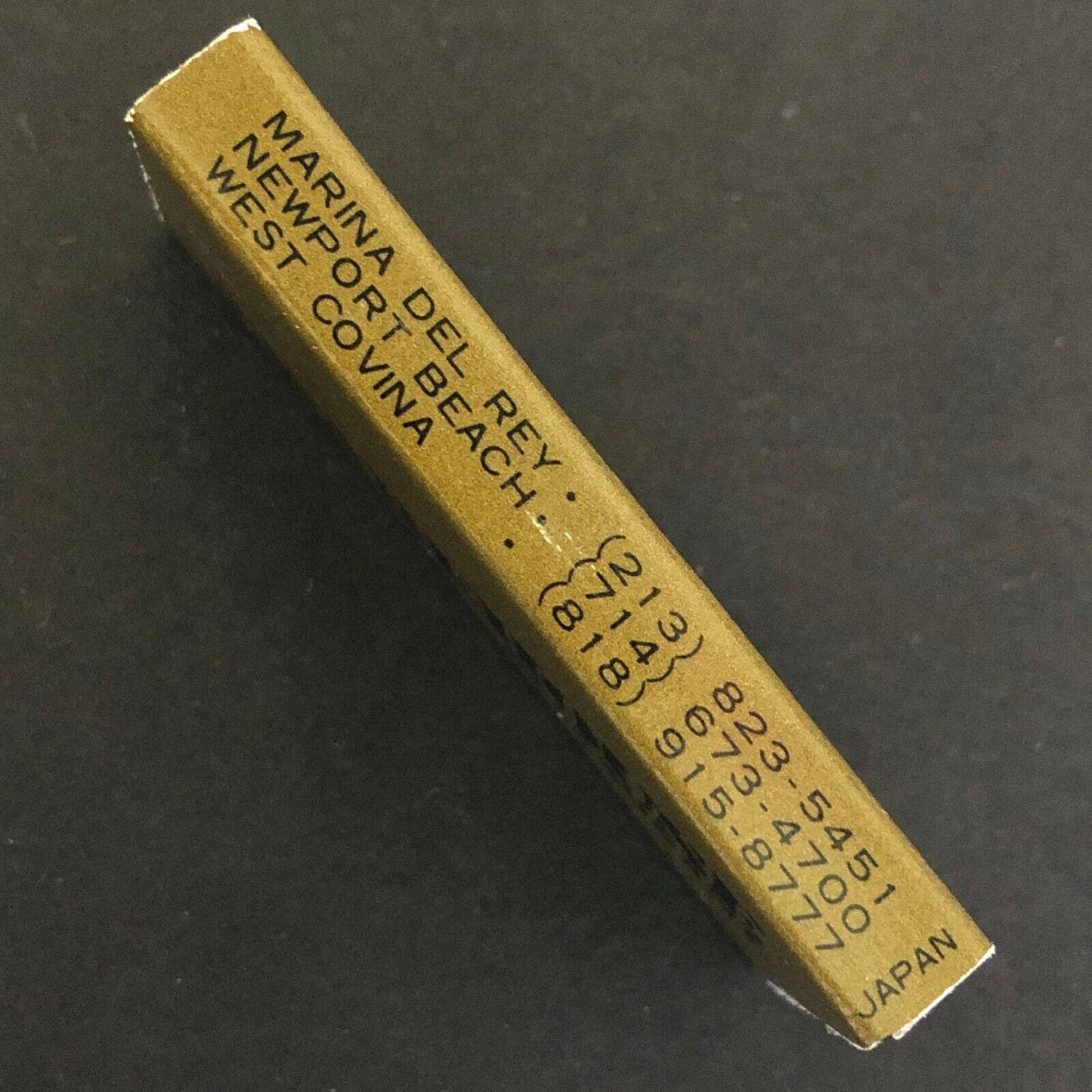 c1970's-80's Wooden Matchbox Matchbook - "Warehouse Restaurant" Marina Del Rey