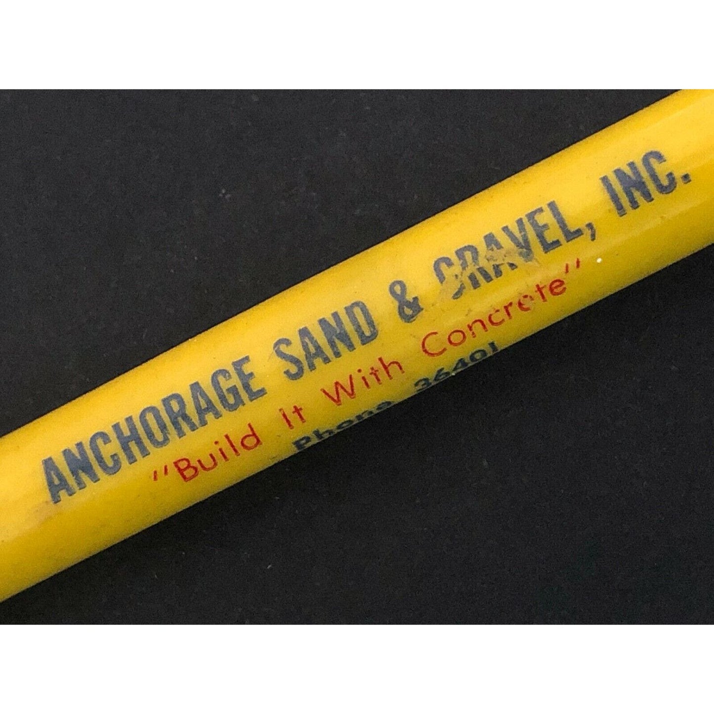 c1950's-60's Anchorage Sand & Gravel Alaska Advertising Pencil Cement Truck Top