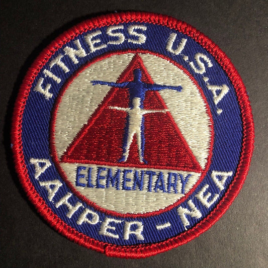 Fitness U.S.A - AAHPER - NEA Elementary Vintage Embroidered Patch c1960's-70's