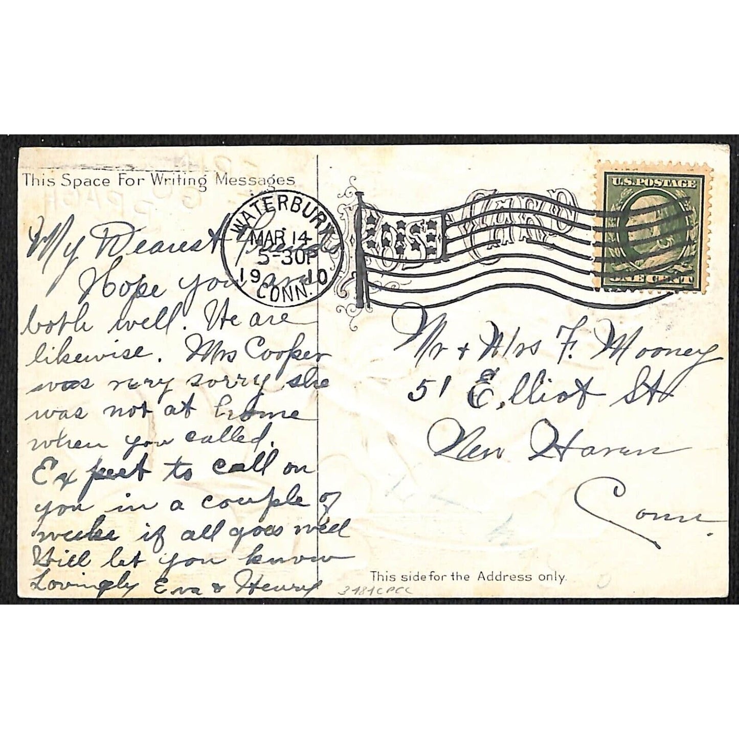 Dear Irish Memories Postcard Harp Pipe Clover Erin Go Bragh Harp Silver Ink 1910