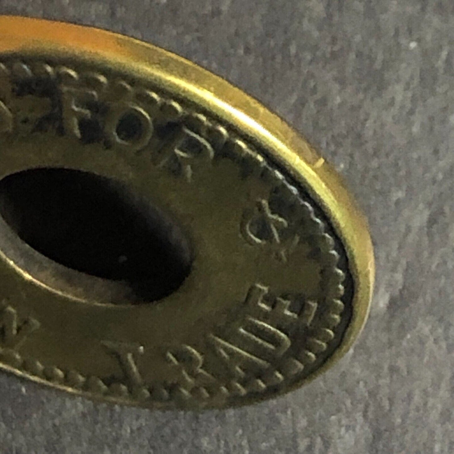 N.W.C. Co. (Seattle Northwestern Candy Co.) Brass 5c Trade Token 21mm