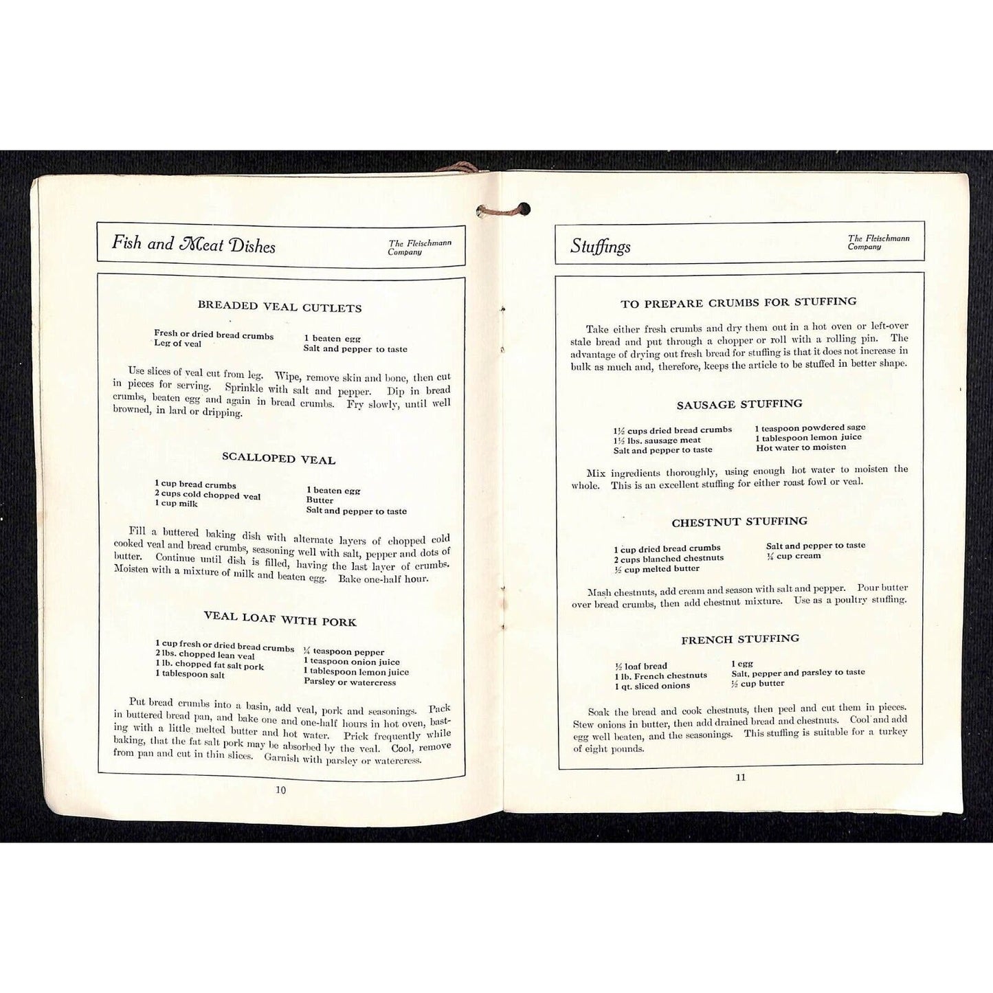 Scarce 1913 Fleischmann's "Good Things...Made with Bread" Recipe Booklet 22pp.