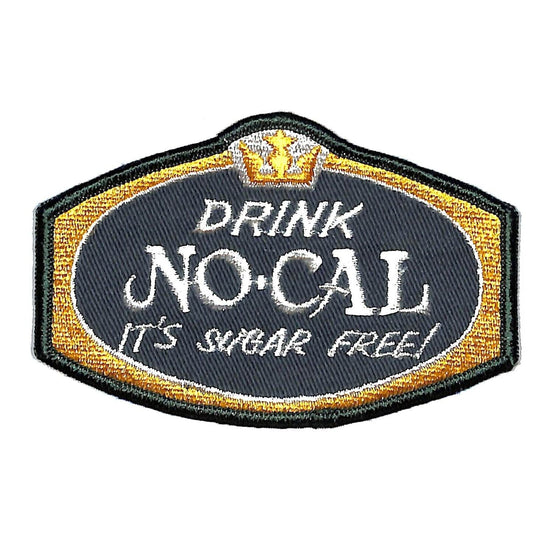 "Drink No-Cal" It's Sugar Free! Embroidered Soda Patch c1955-65 VGC Scarce