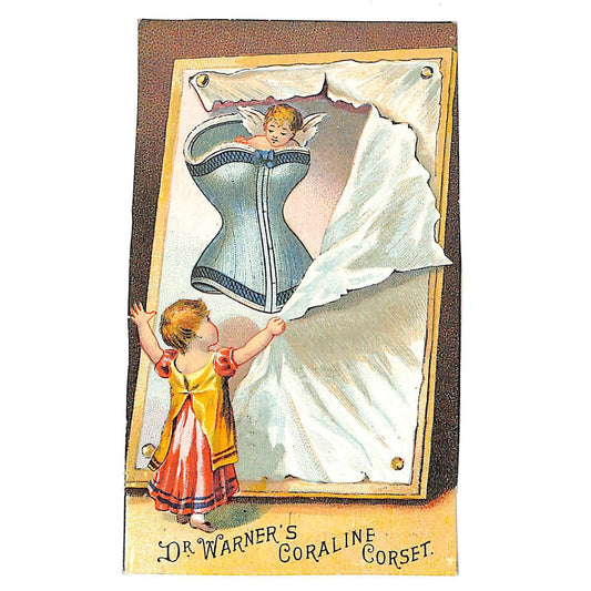 Dr. Warner's Coraline Corset Victorian Trade Card A.L. Mundy Somerville, NJ