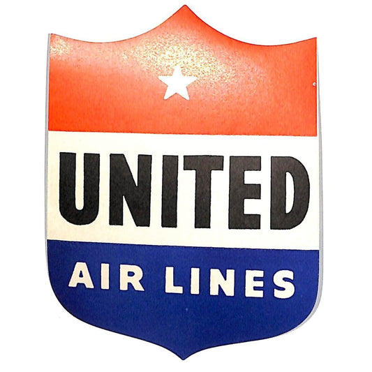 Delta Airlines Shield Die Cut Red White Blue Luggage Label - 3" x 3 3/4"