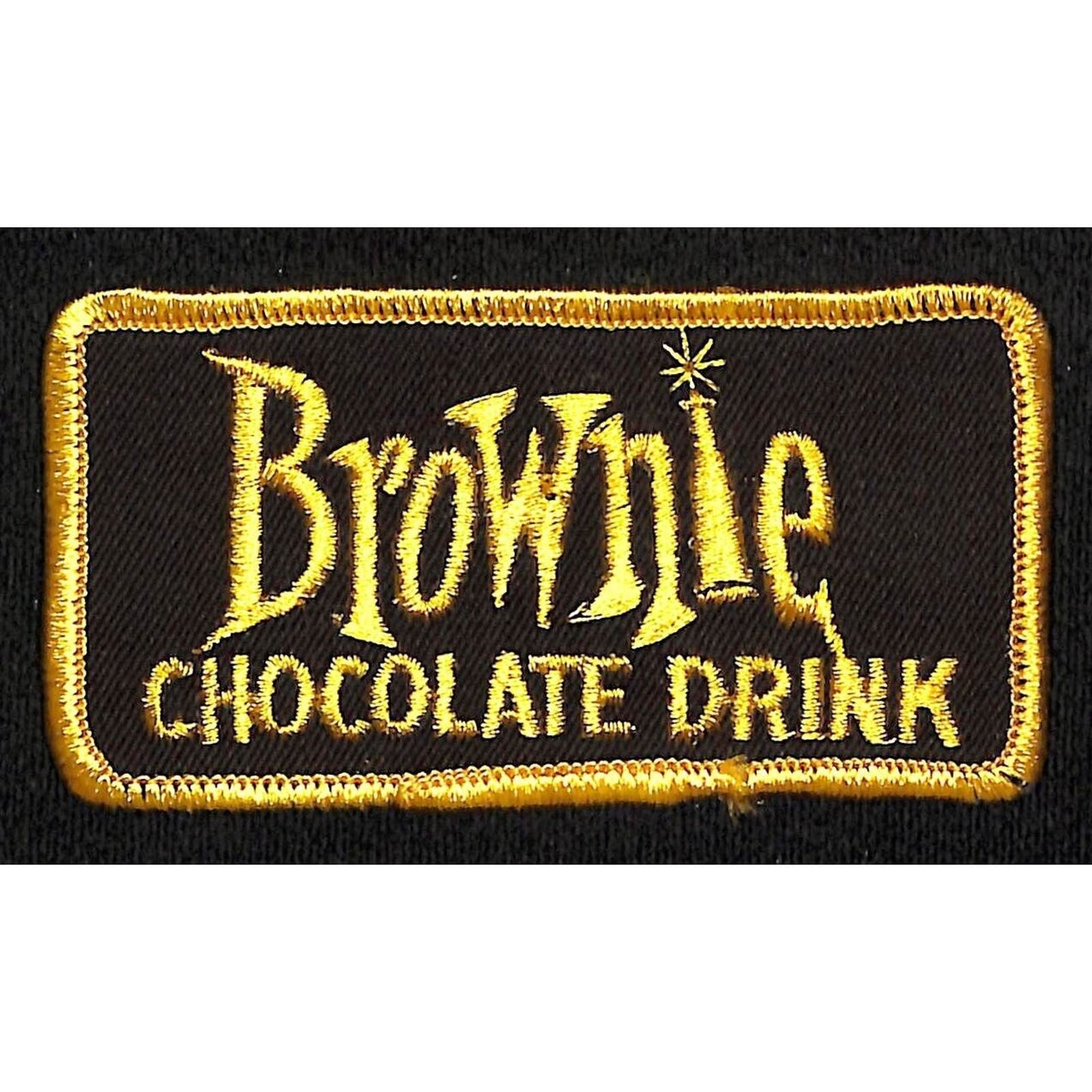 Brownie Chocolate Drink Embroidered Soda Patch c1960's-70's Scarce VGC