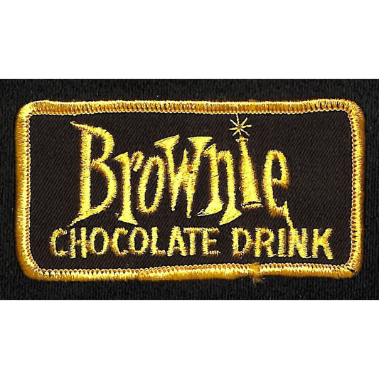 Brownie Chocolate Drink Embroidered Soda Patch c1960's-70's Scarce VGC