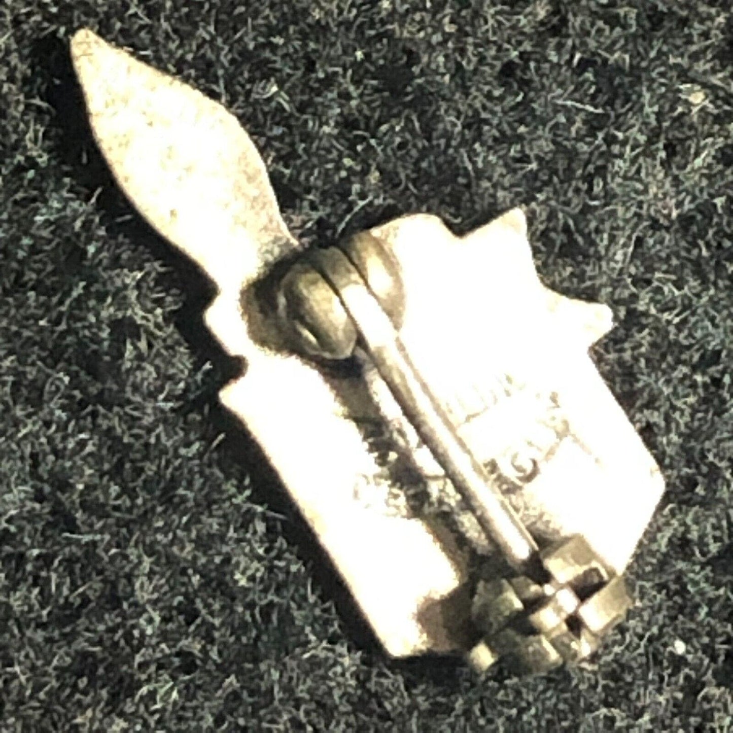 Vintage V Victory Stars Eagle US WWII-Era? Lapel Pin Pinback - Sterling
