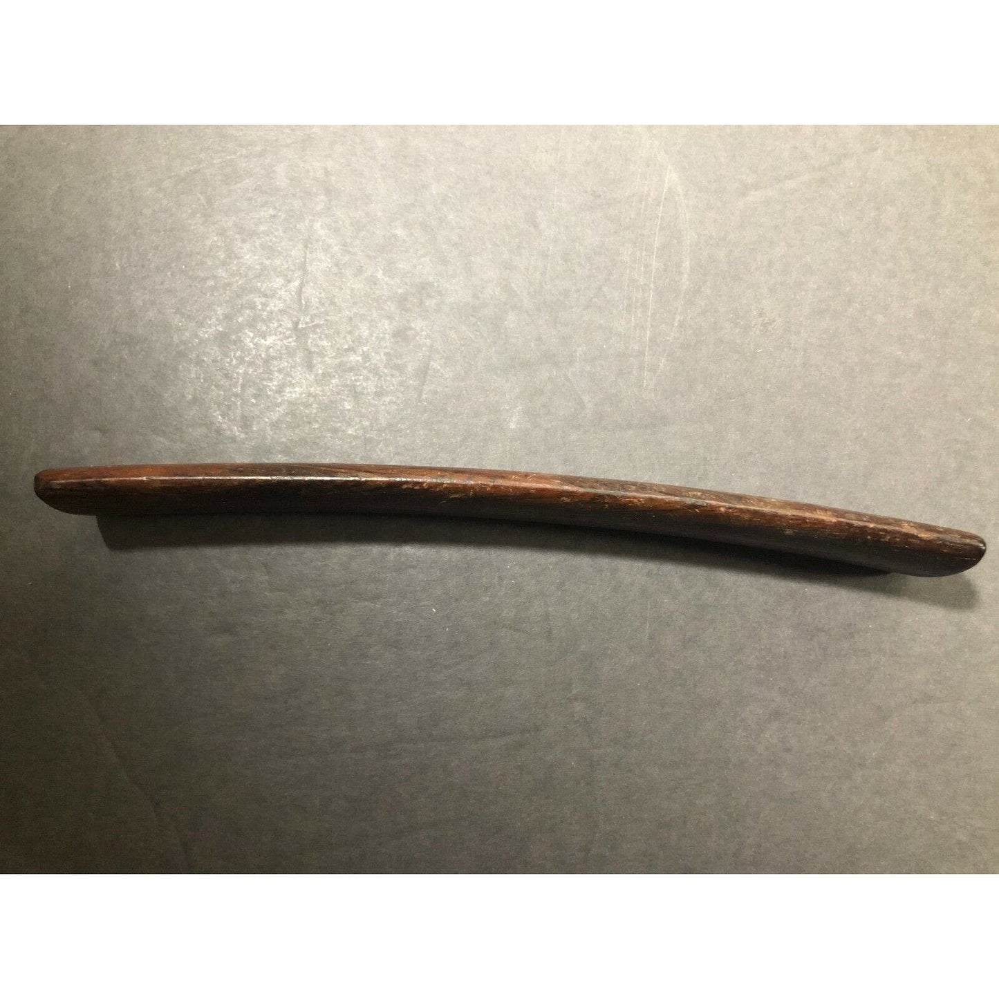 Vintage 7" Unbranded Bowed Wood Beer Foam Scraper