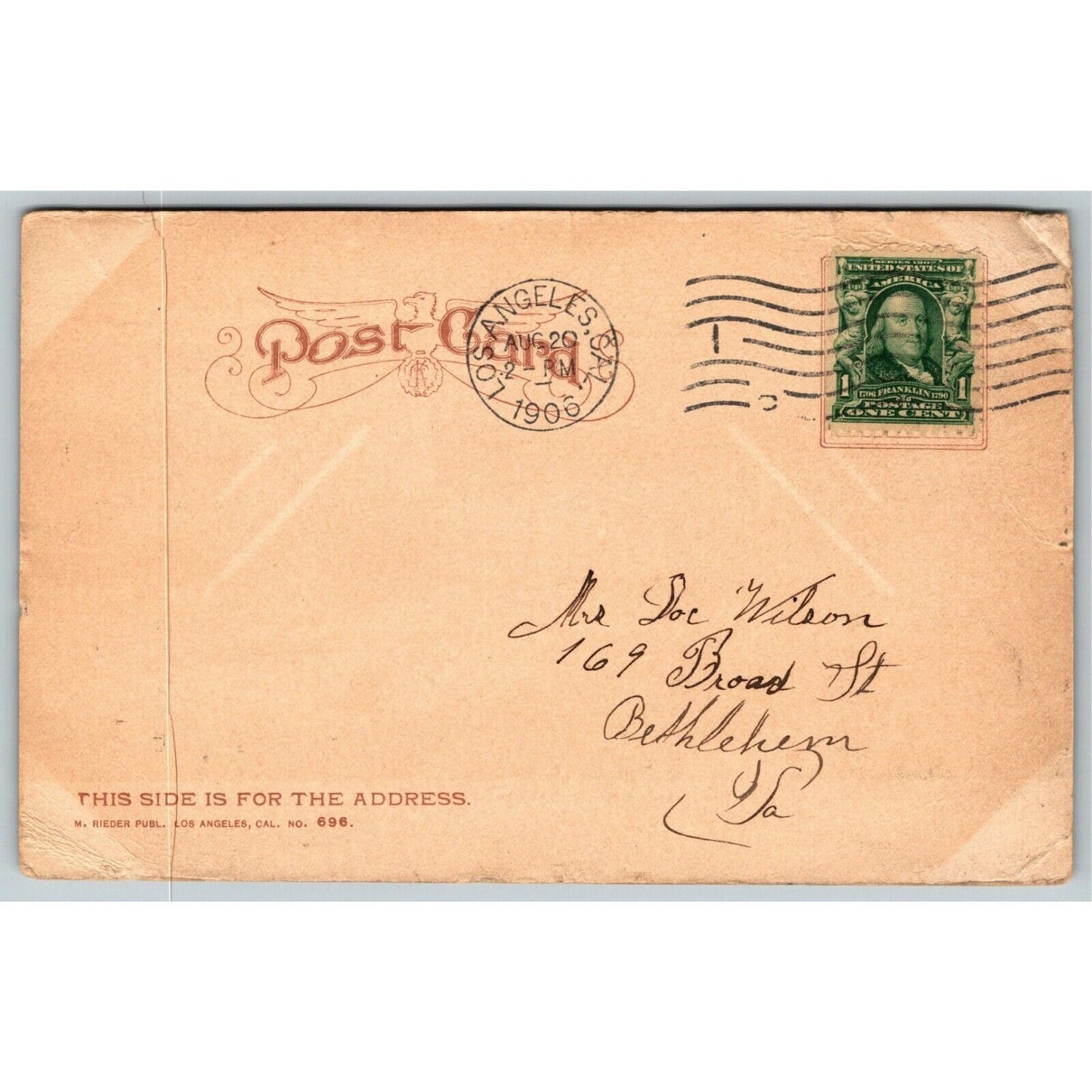 Vintage c1906 Postcard "Mission and Grounds Santa Barbara, CA"